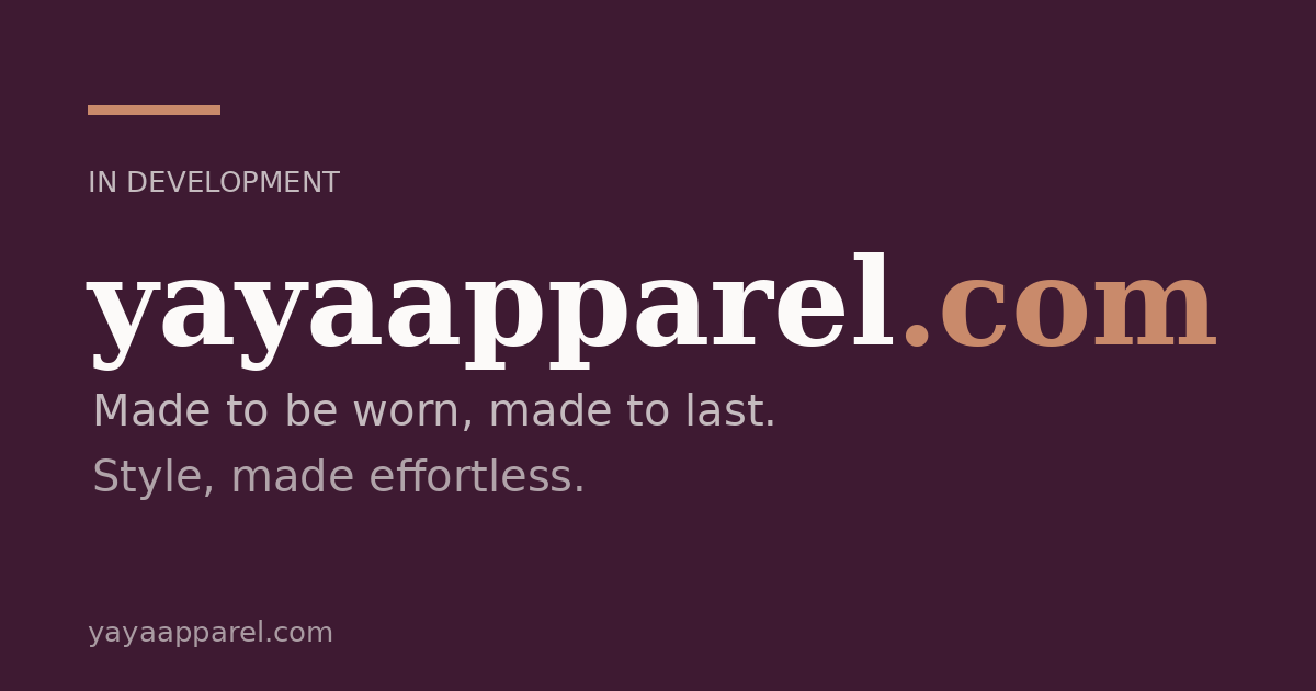 Link preview image for yayaapparel.com